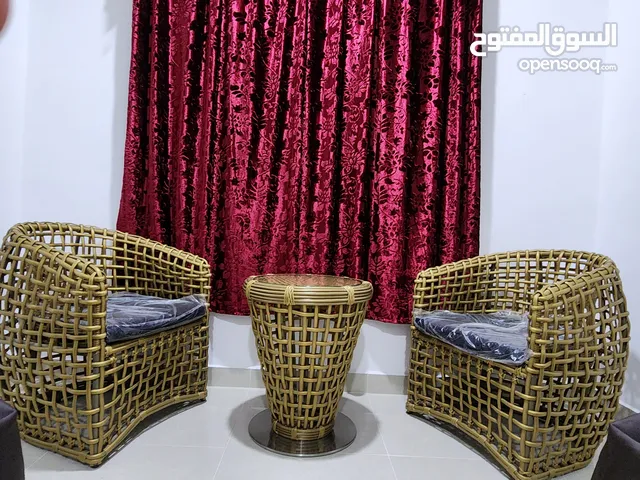 3 Pieces Rattan Table and Chair Set