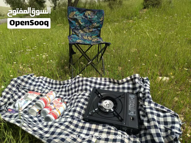 بكج رحلات غاز الاصلي & 8 اسطوانات موقد غاز محمول للتخييم يعمل على أنبوب الغاز او الغاز العادي