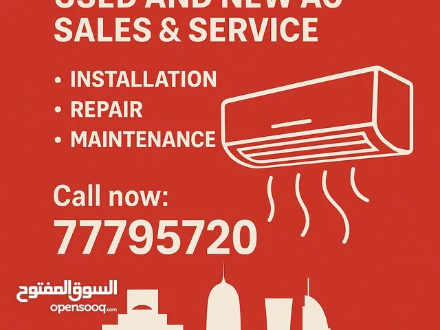 used and new Ac sale with installations
