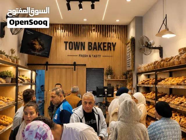 محل bakery للبيع شغال ومتأجر علي شارع رئيسي وعلي واجهة المول في مدينة الشروق