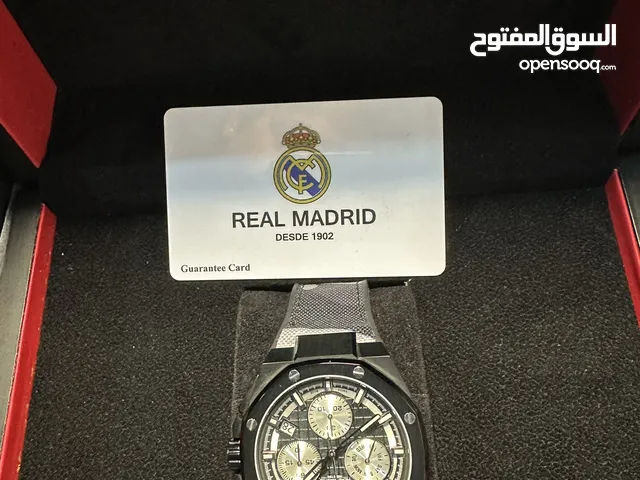 ساعة (REAL MADRID) ريال مدريد أصليه سوار بلاستك وقماش مزخرف