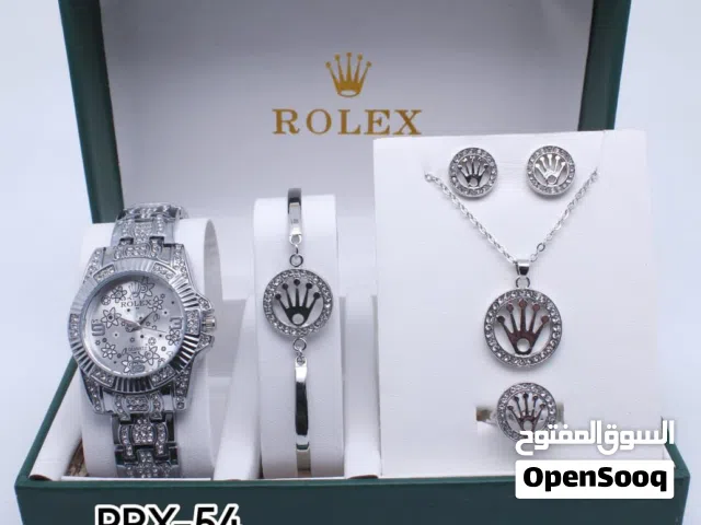 أطقم ساعه مع اكسسوارات ماركة رولكس
