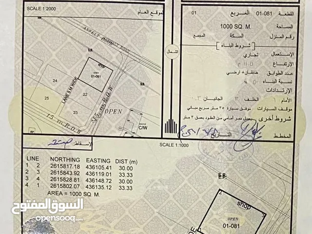 Commercial Land for Sale in Al Dhahirah Yunqul