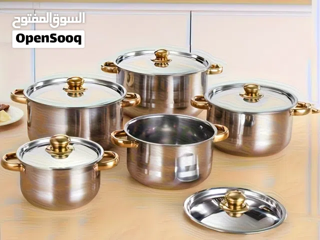 طقم طناجر ستانلس ستيل فاخر