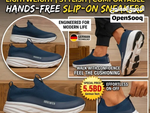 SOSENFER Men's Slip-On Sneakers Shoes