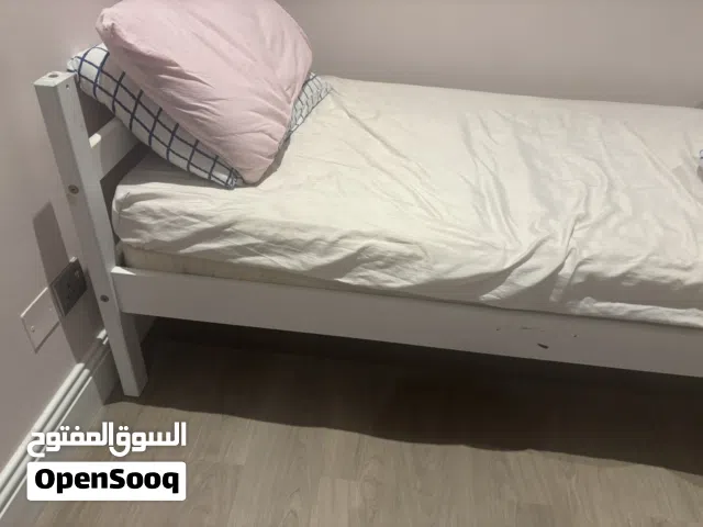 White colour  4 single beds with 4 mattress 100