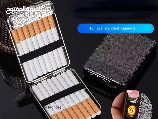 available cigarette box with built in lighter