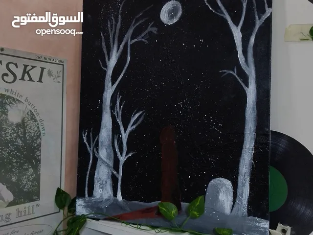 لوحة فنية يدوية اكريليك. Acrylic hand painting.
