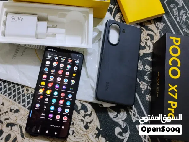 للبيع بوكو X7pro ذاكره 512 رام 12×12بطارية 6000 شحن 90واط  استخدام شهر او اقل  جديد لوك ضمان من كلشي