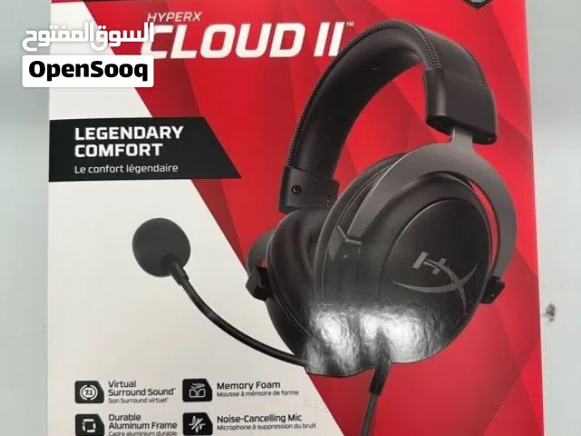 للبيع سماعة HyperX Cloud II بحالة ممتازة ونظيفة جدًا 50