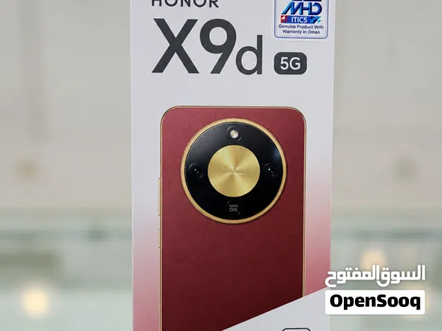 هاتف HONOR X9d 5G يأتي بتصميم أنيق وفخم مع لون Sunrise Gold المميز وسعة تخزين كبيرة 256GB. يتميز بذا
