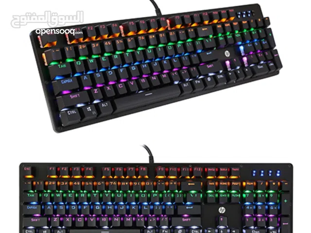 كيبورد ميكانيكي اتش بي اصلي سلكي HP GK100F WIRED KEYBOARD BLUE SWITCH