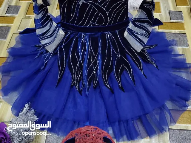 فستان بناتي قصير ملون