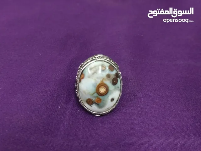 خاتم عقيق يمني داؤدي طبيعي natural Yamani dawoodi agate ring