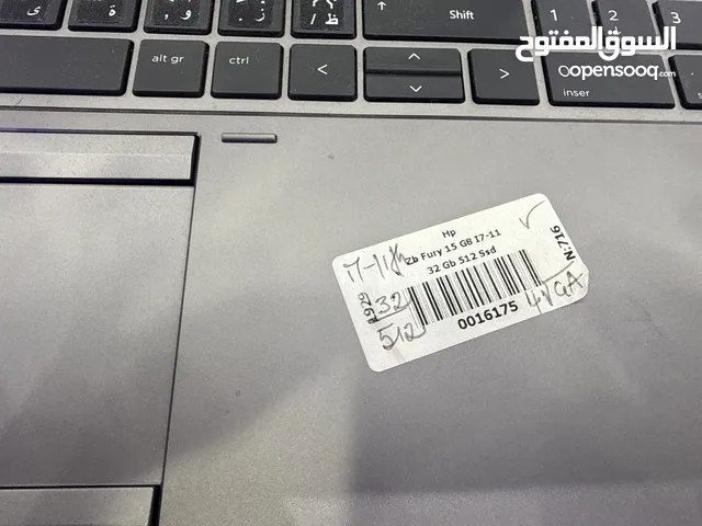 Go zbook fury 15 g8 ci7-11th 32 ram 512 ssd