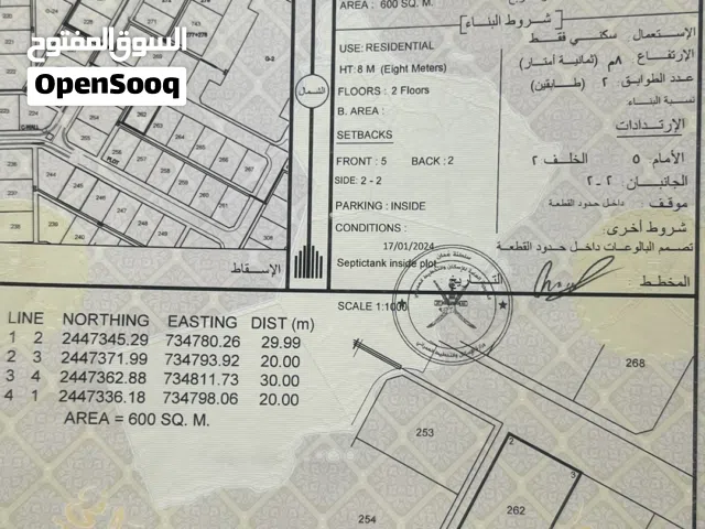 Residential Land for Sale in Al Sharqiya Jalan Bani buhassan