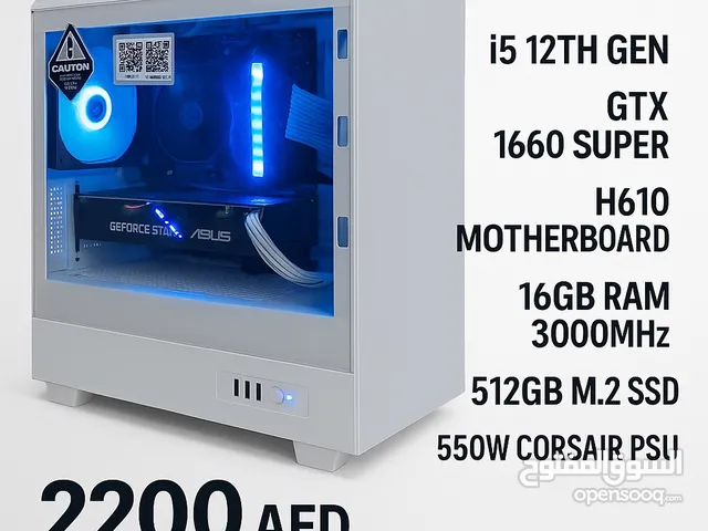 Custom White Gaming PC – Clean Build, Great Performance – 2200 AED