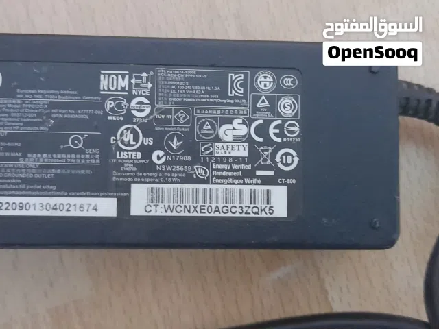 "شاحن لابتوب HP أصلي وكالة 90 وات - نظيف جداً"