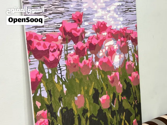 Blush Reflections – Contemporary Floral Waterscape