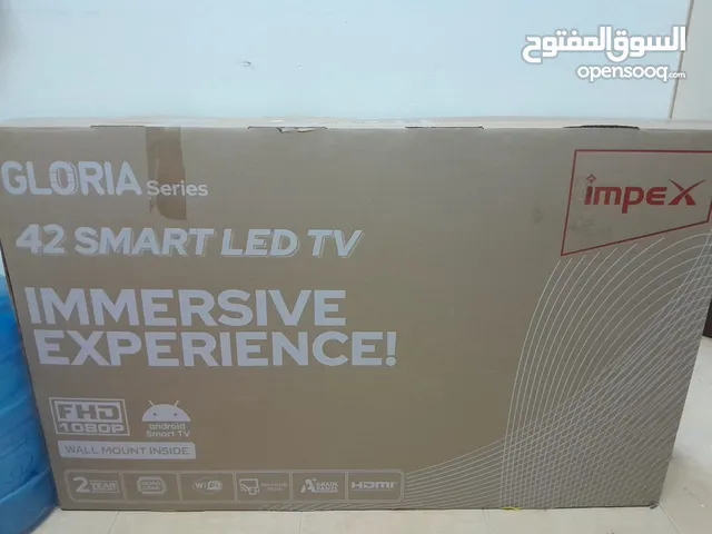 Fresh Brand new Impex 42inch Android smart TV with wall mount and 2 year warranty available.