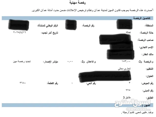 رخصه مقهى وتقديم ارجيله وبوفيه للبيع