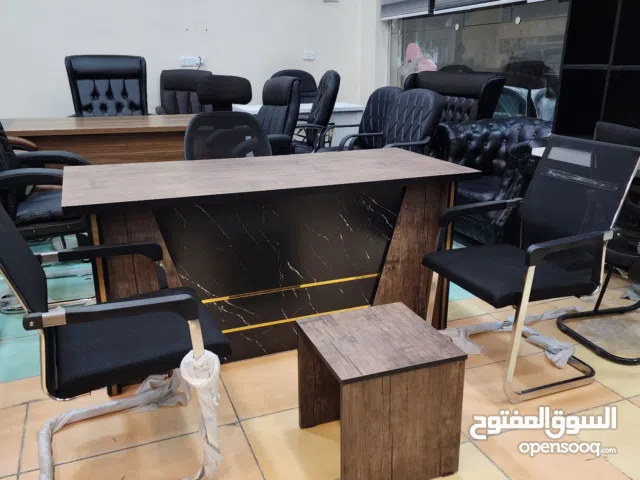 مكتب مدير  مع جانبية وادراج وطاولة فقط 99د قياس 170سم متوفر بعدة الوان اثاث مكتبي توصيل مجاني لعمان