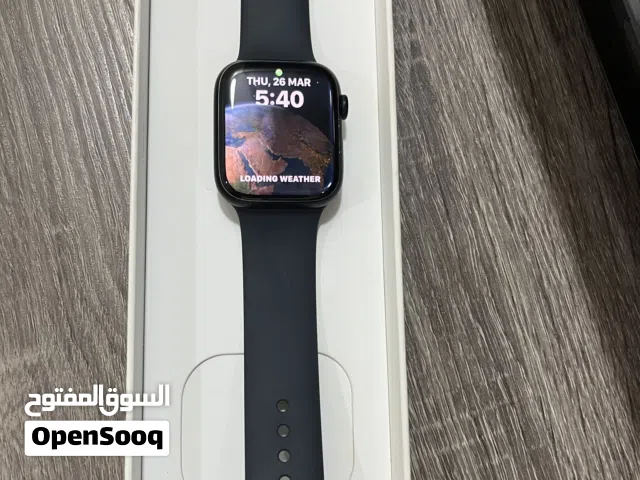 ساعة آبل الجيل التاسع GPS مقاس 45mm مع الكرتونه والشاحن