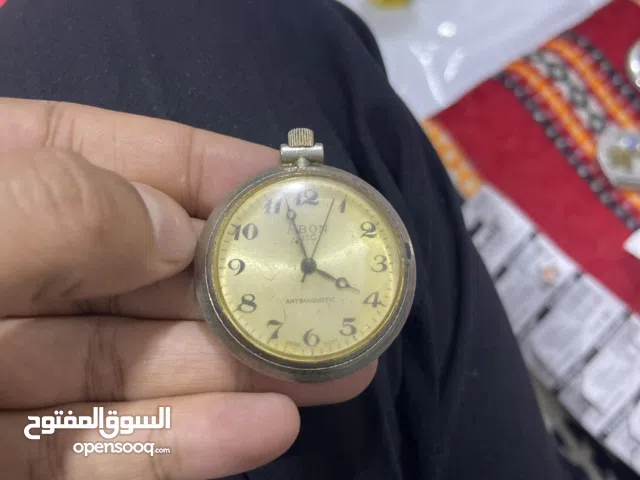 ساعة جيب عتيقة من طراز ABON 21C، سويسرية الصنع، تعمل باللف اليدوي، تعمل بشكل جيد نقص القبق الخلفي