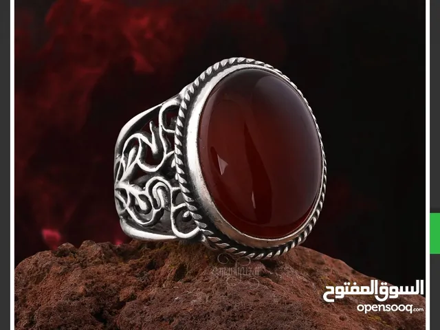 Special handcrafted made in turkey agate silver ring