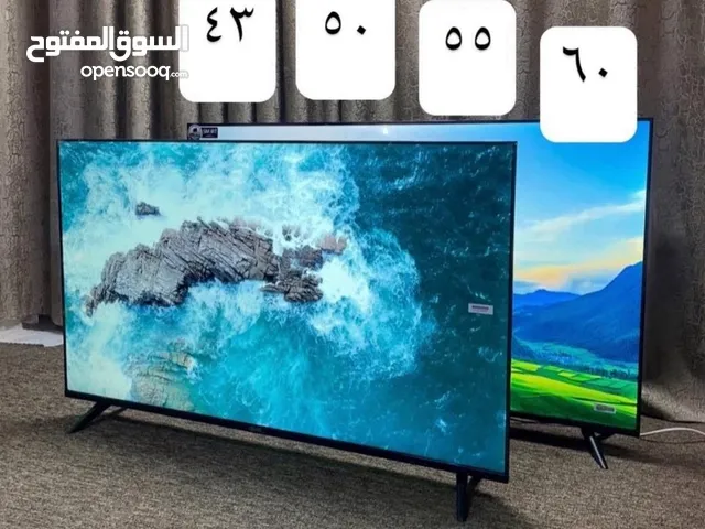 شاشات قياس 60 و55 و50 و43 نت ماوس رمونت ناطق بحث صوتي فتح قنواه مشفره كل قياس وسعره