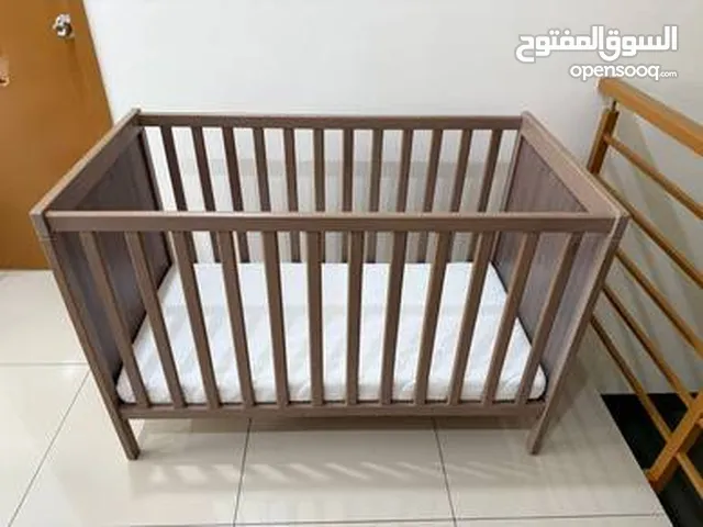 ikea sunvik grey brown cot and changing table set