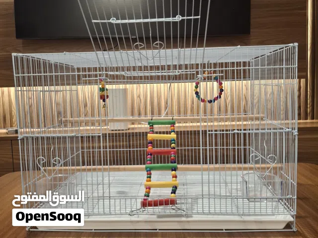 قفص طيور كبير مع الألعاب جديد حجم 45×60 الوصف