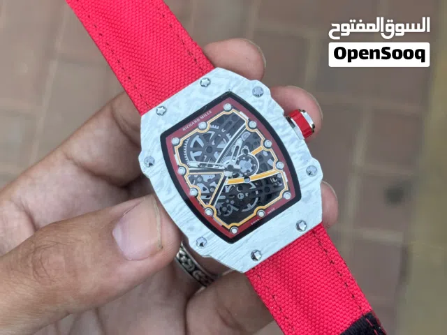 ساعات ريتشارد ميل سوار قماشي   الاصلي سعرها 300الف وطالع وفرتلكم الكوبي ماستر بس ب 40د