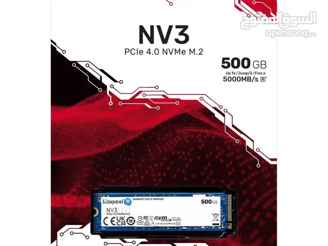 500GB KINGSTON NV3 M.2 NVME 3D NAND 75X SPEED DESKTOP - LAPTOP GAMING SSD