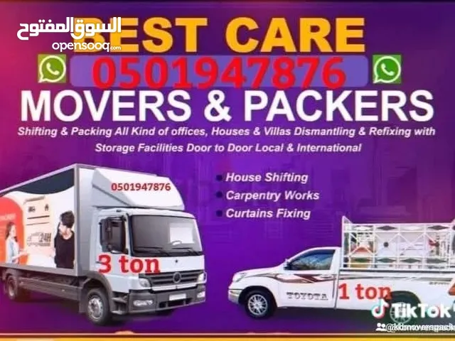 Movers Packers Pickup truck Available Any time for Moving Shifting services