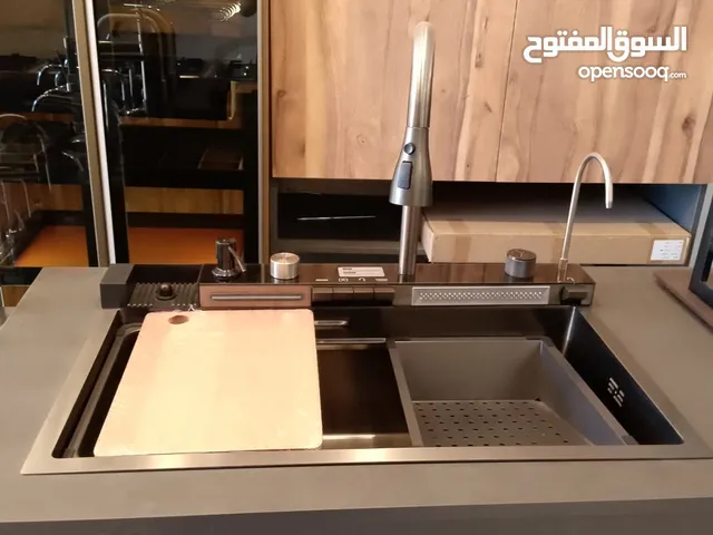 مجالي مطبخ شلال أسود ستانلس ثقيل ديجتال مع مصبنة وفلتر وبطارية وغسالة كاسات حرق سعر يبدأ من 58د فقط