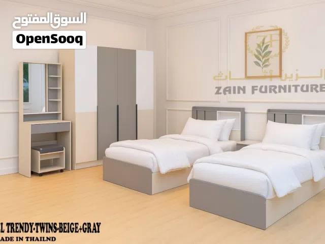 غرف نوم ديلندي  وصيني 2 سرير شخص ونص شامل 200 في 120 شامل تركيب و ماترس الطبي مجاني