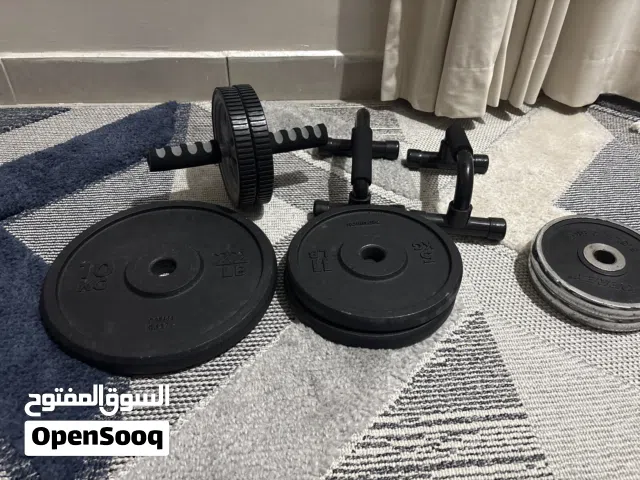للبيع أوزان حديد 25 كجم كاملة +اغراض مناسبة للجيم المنزلي