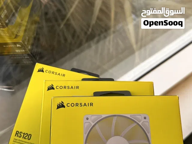 مراوح Corsair RS120 باللون الابيض ثلالث حبات