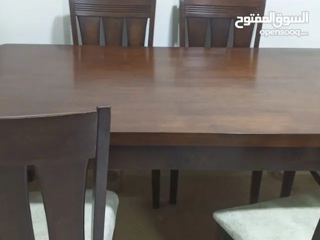 طاوله سفرة 6 كراسي خشب زان ماليزي