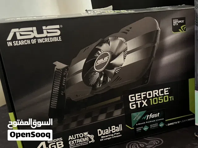 كرت GTX 1050 ti مختوم مع كرتونته بحالة ممتازة