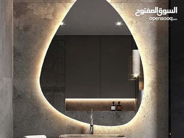 get new mirror in any custom shape and size you want, also with light in background
