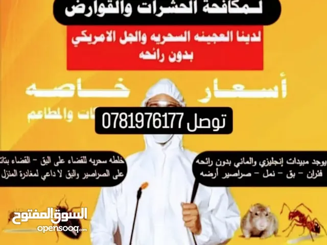 مكافحة الحشرات رش مبيد حشرات جميع انواع الحشرات