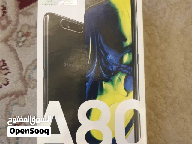 موبايل سامسونج A80 مستعمل بحالة ممتازه 128 جيجا لون اسود ولا كسر ولا خدش