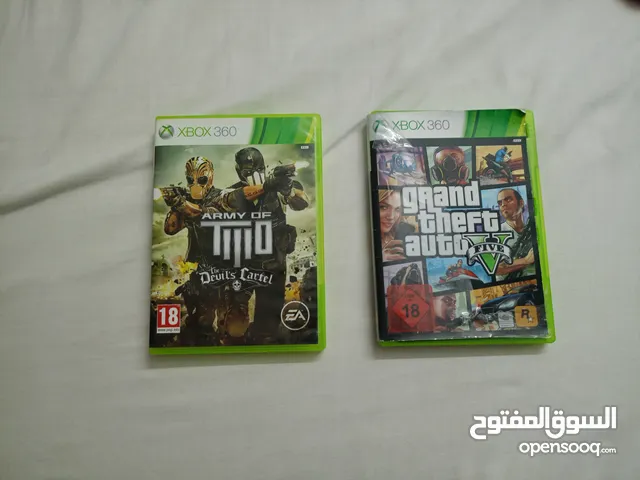 اسطوانات اكس بوكس اصلية لعبة GTA V ولعبة ARMY OF TWO العبة ب500ج وفي العاب تانية كتير اصلية 01001214
