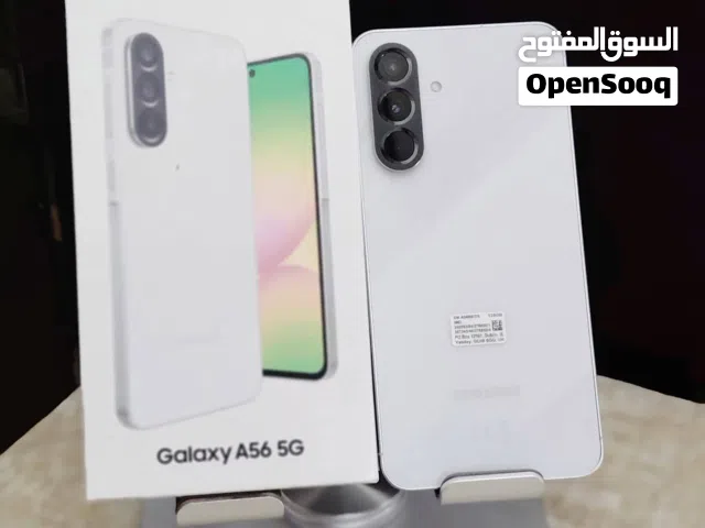سامسونج جالاكسي A56 فضي، 256 جيجابايت، حالة ممتازة، مع الكرتونة والشاحن