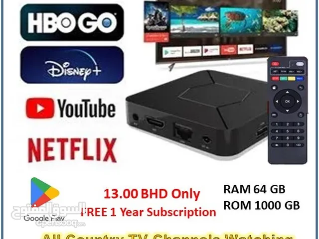 Android Smart TV Box Ultra HD 1 Year FREE Live TV Channels Movies Watching From Anywhere