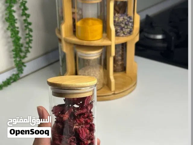 برطمانات المطبخ مع الستاند الدوّار — أناقة وتنظيم في مكان واحد!