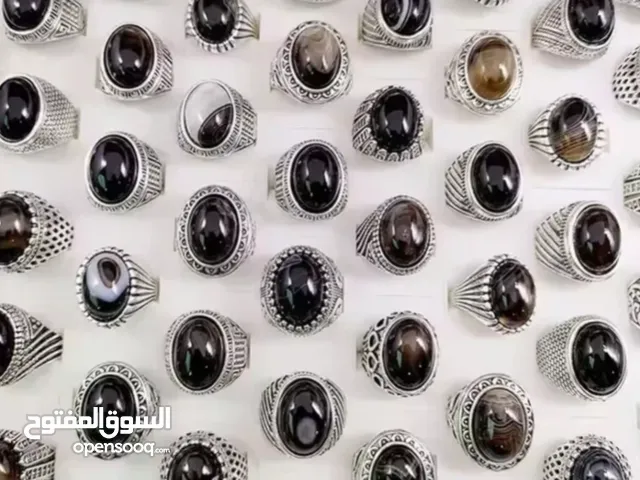 خواتم عقيق اصليه واحجار عقيق مضيئه مطلى فضه