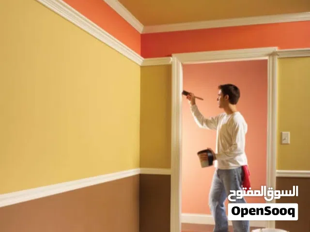 صباغ الكويت اصباغ صبغ صباغ منازل صبغ غرف جبسمبورد عازل اسطح جيتاروف ديكورات Painter Painting service